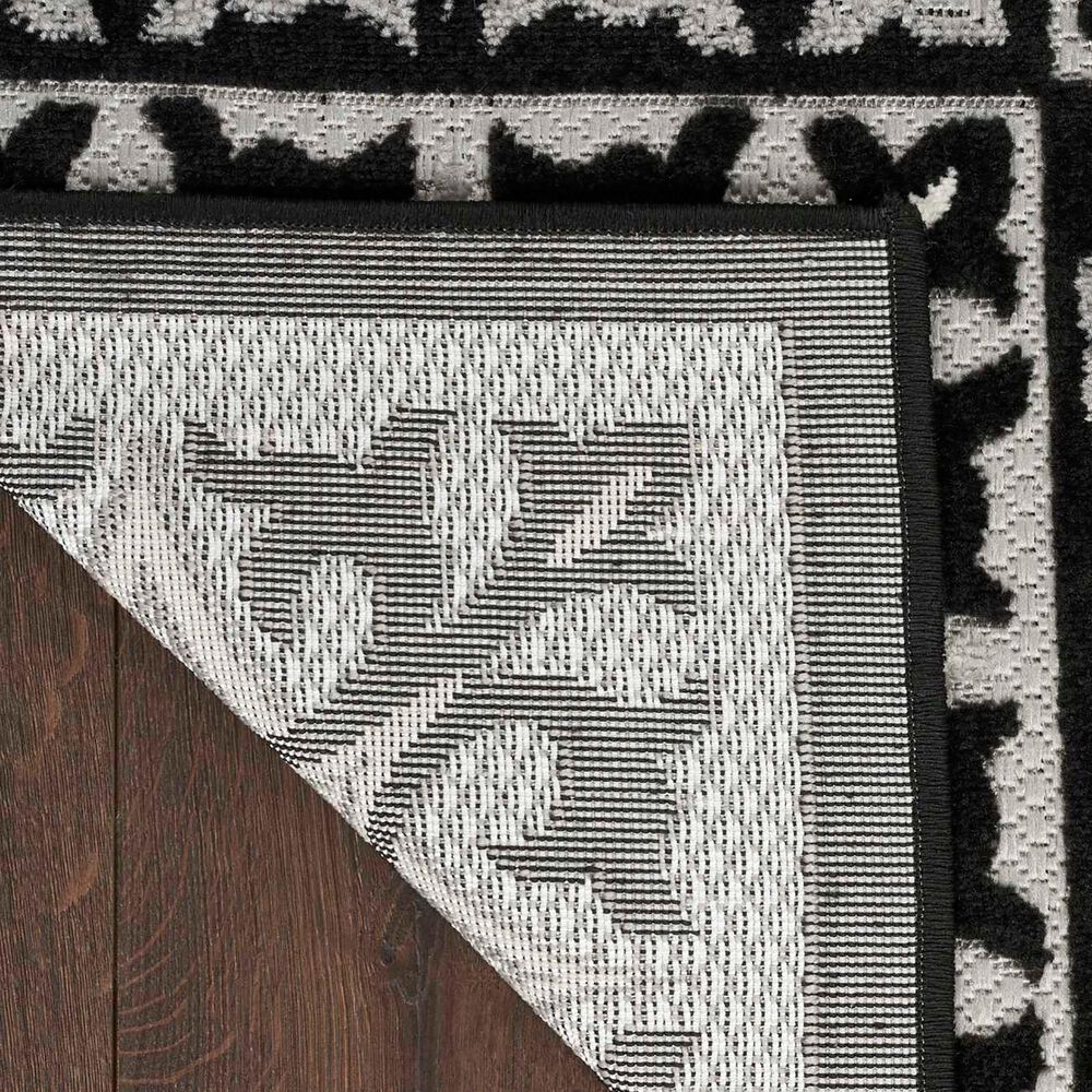 Nourison Aloha 5&#39;3&quot; x 7&#39;5&quot; Black White Indoor/Outdoor Area Rug, , large