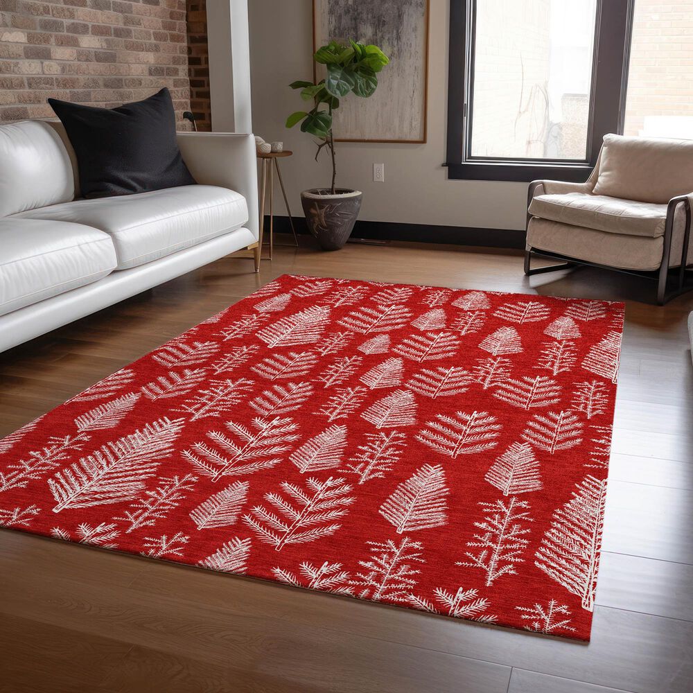 Dalyn Rug Company Wonderland WN21 3&#39; x 5&#39; Red Indoor/Outdoor Area Rug, , large