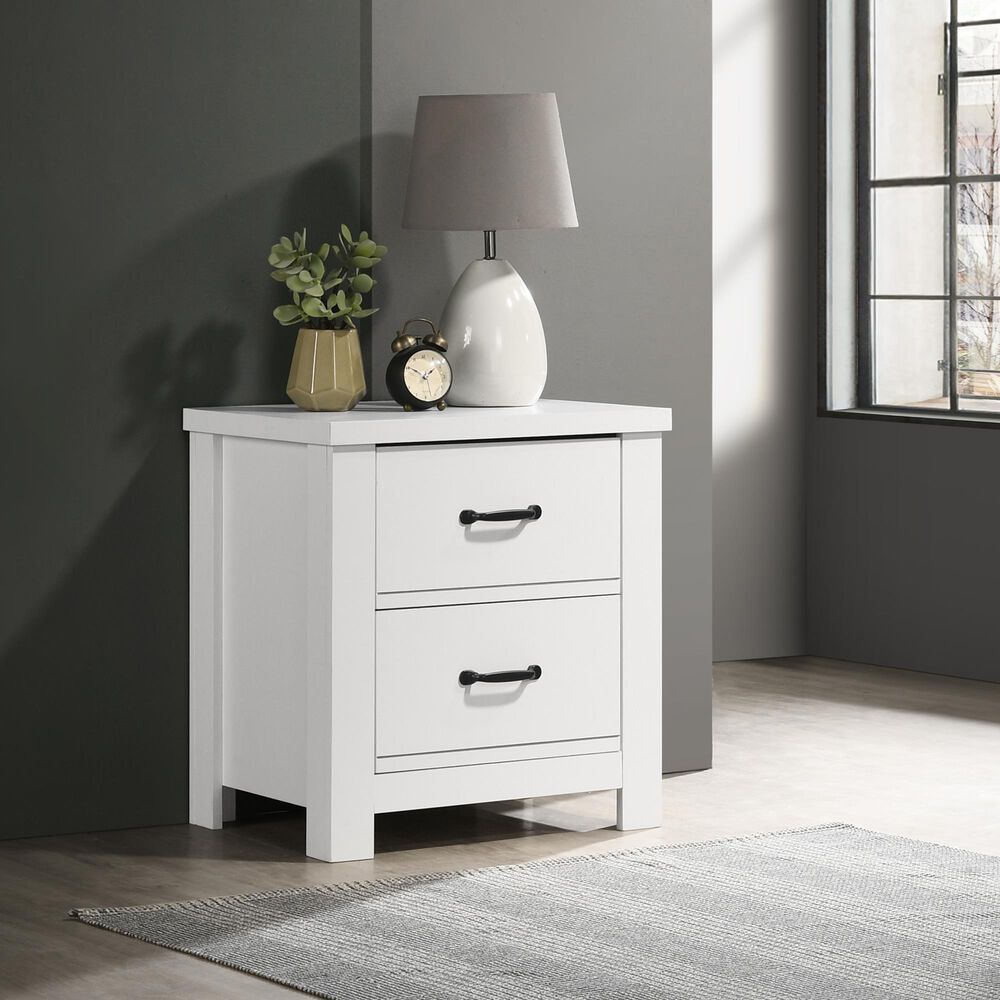 HOMLUX 3-Piece Bedroom Set with 6-Drawer Dresser, 5-Drawer Chest &amp; Nightstand in White, , large