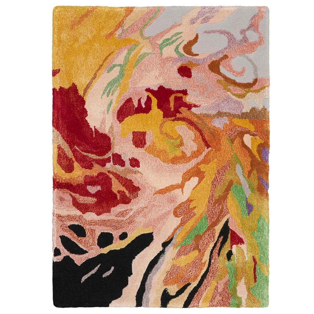 Nourison Prismatic 2" x 3" Golden Yellow, Ivory, Pink, Red, Purple, Grey and Black Area Rug, , large