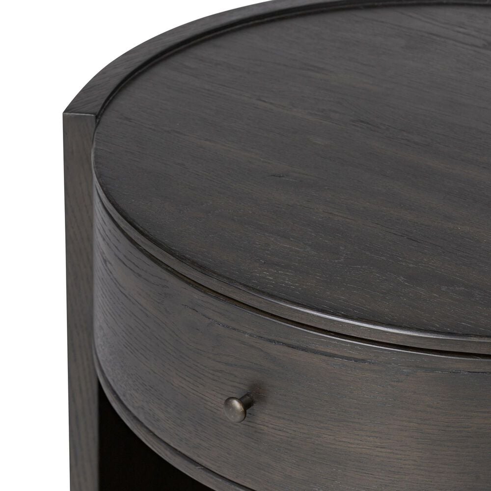 Four Hands Bode 1 Drawer Nightstand in Smoked Black, , large