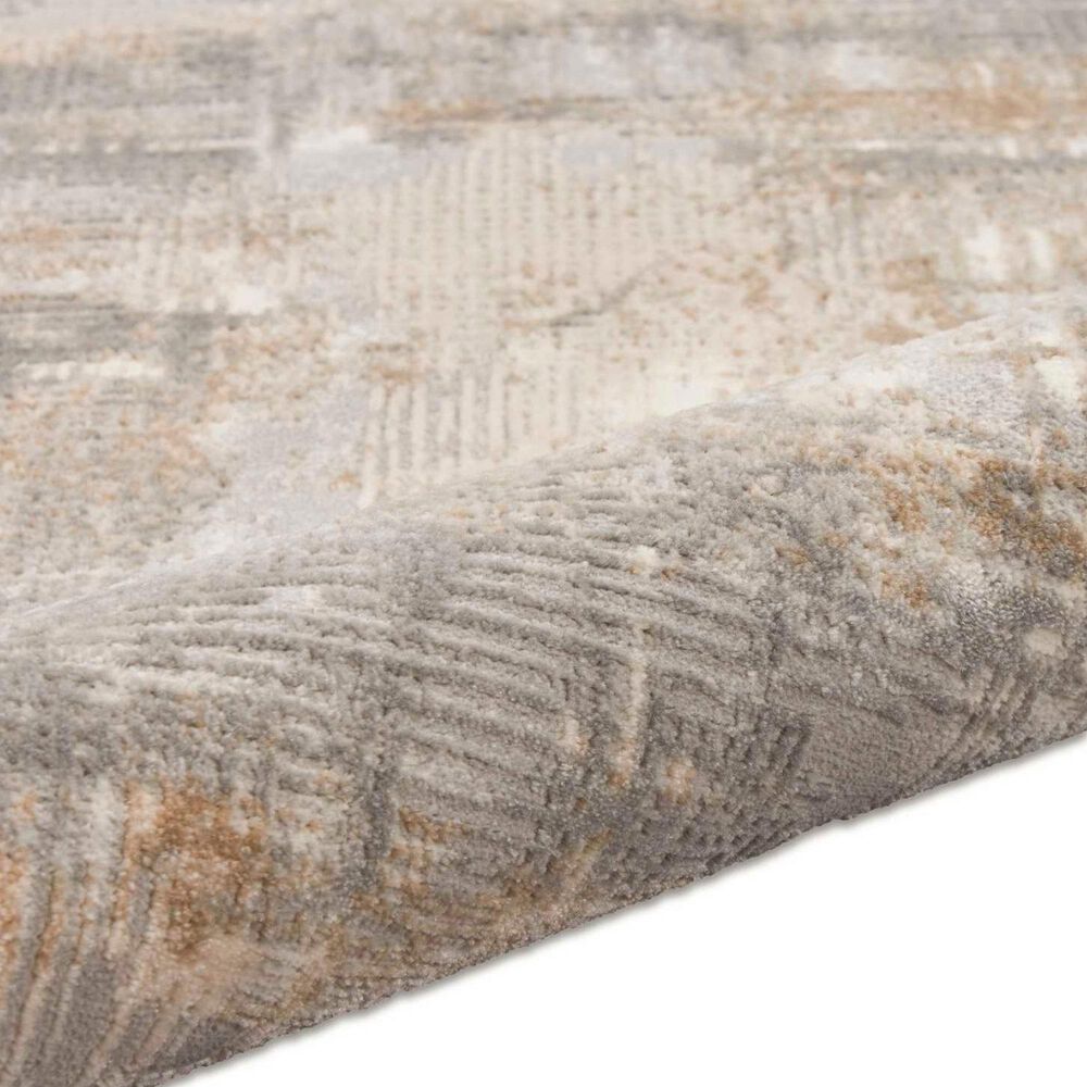 Nourison Rush CK951 6&#39; Round Grey and Beige Area Rug, , large