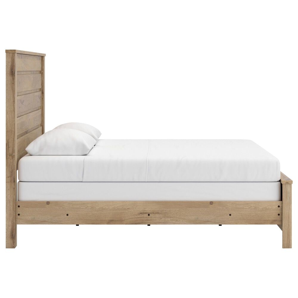 Ashley Brozmont King Panel Bed in Natural Brown, , large