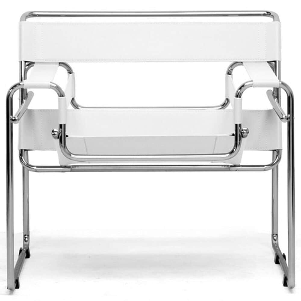 Baxton Studio Jericho Accent Chair in White, , large