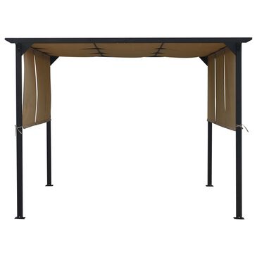 Noble House Lawrence 10" Beige Gazebo with Brown Base, , large