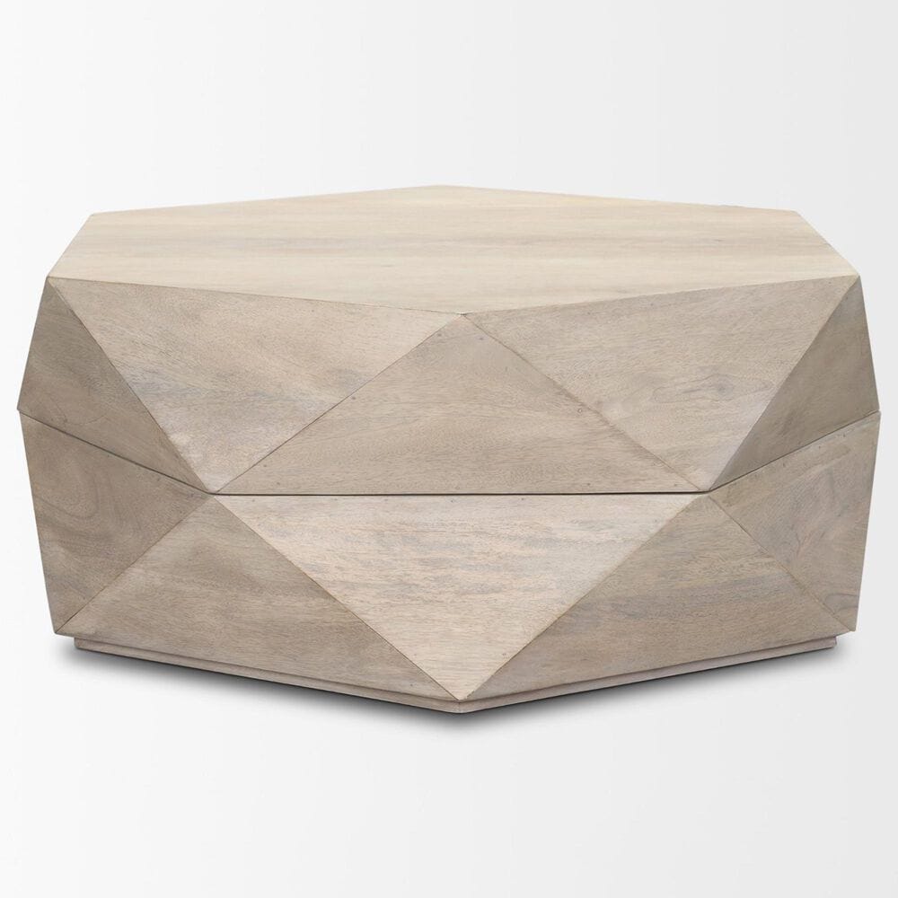 Mercana Arreto 36&quot; Hexagon Coffee Table in White, , large