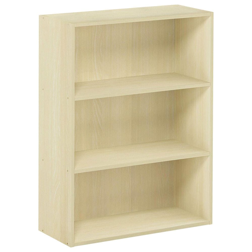 HOMLUX 3-Tier Open Shelf Bookcase in Steam Beech, , large
