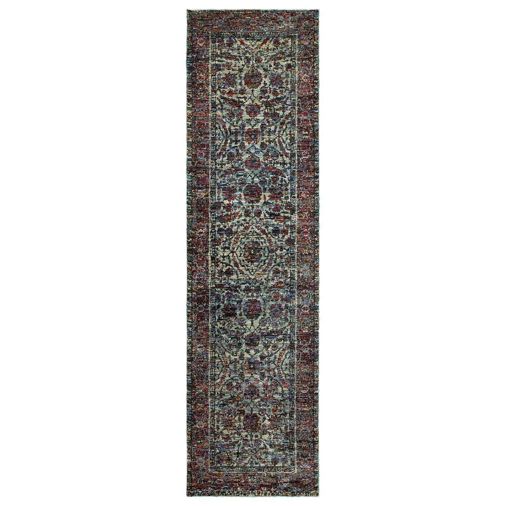 Oriental Weavers Andorra 6846B 2&#39;3&quot; x 8&#39; Blue Runner, , large