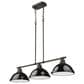 Golden Lighting Duncan 3-Light Pendant with Black Shade in Rubbed Bronze, , large
