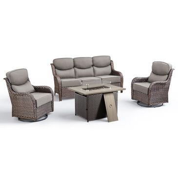 Sunwell Garden 4-Piece Firepit Set in Gray, , large