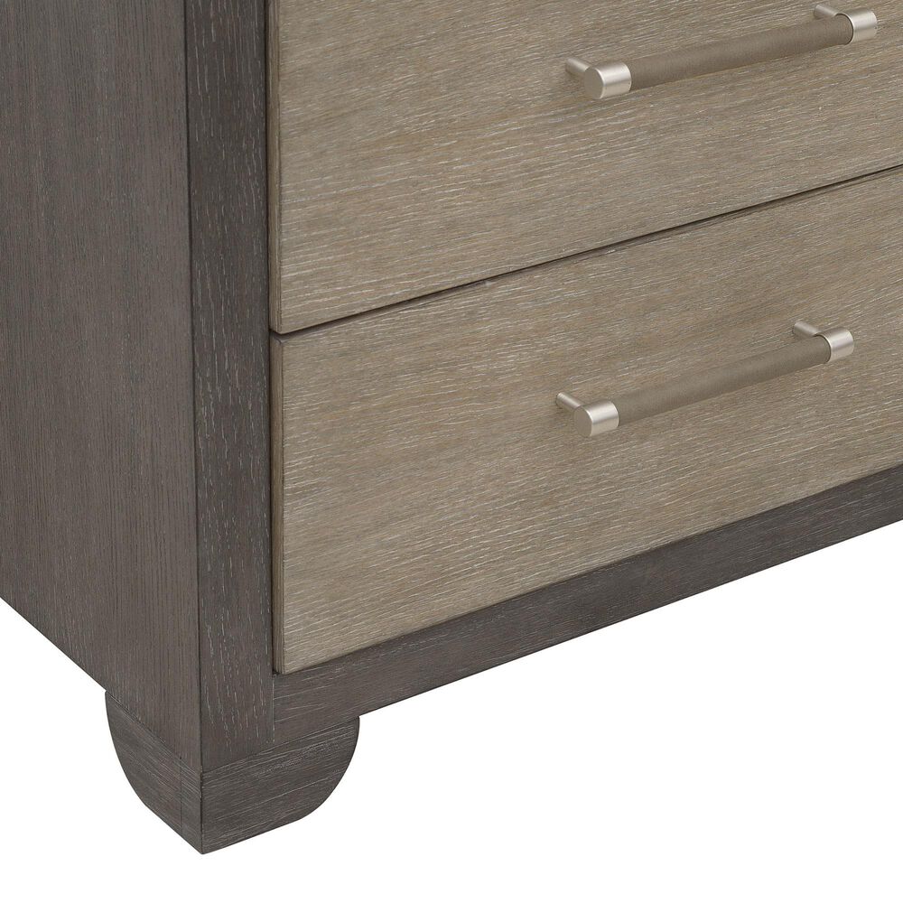 Nicolette Home Anderson Park Dark 4-Piece Queen Upholstered Bedroom Set in Moose Trail and Frontier Brown, , large