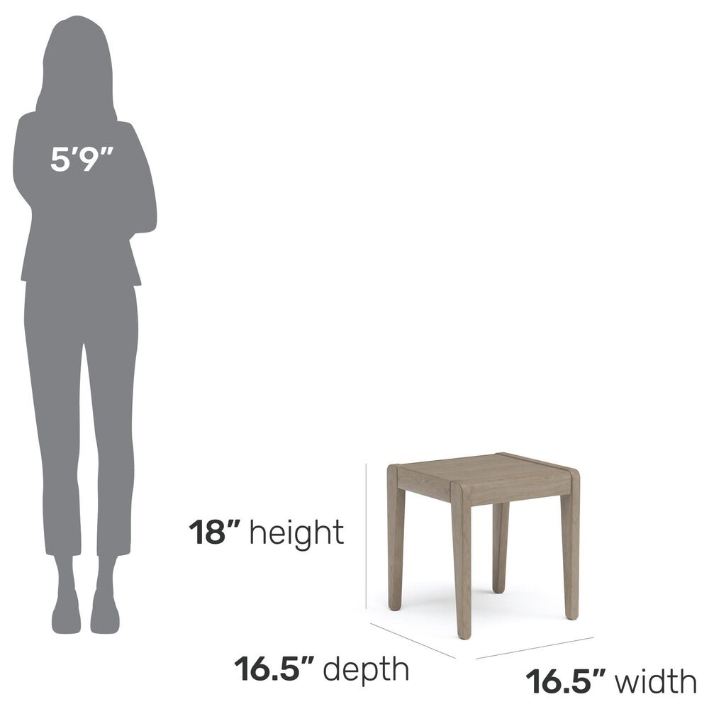 Homestyles Sustain Patio End Table in Stain Brown Table Only NFM