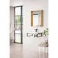 James Martin Vanities Boston 23.6" Single Wall Brackets in Matte Black with 3 cm White Glossy Resin Top and Rectangular Sink, , large