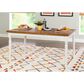 Linon Home Decor Willow Dining Table in Honey Brown and Vanilla White - Table Only, , large