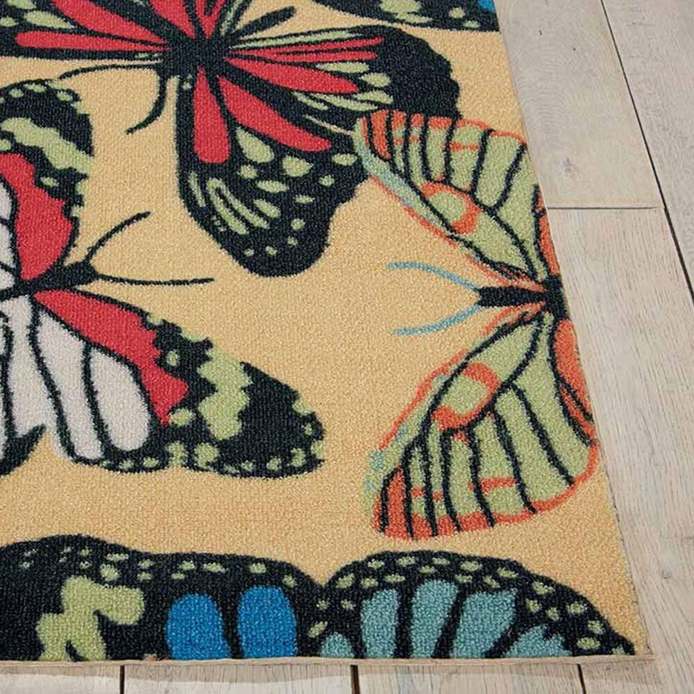 Nourison Home &amp; Garden 10&#39; x 13&#39; Yellow Indoor/Outdoor Area Rug, , large