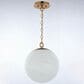 Vaxcel Lighting Monticello 1-Light Globe Pendant in Muted Brass, , large
