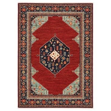 Oriental Weavers Lilihan Medallion 5503M 2"6" x 12" Red and Blue Runner, , large