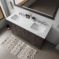 Lexora Home Dukes 60" Double Bathroom Vanity in Espresso with 2 cm White Carrara Marble Top and Rectangular Sinks, , large