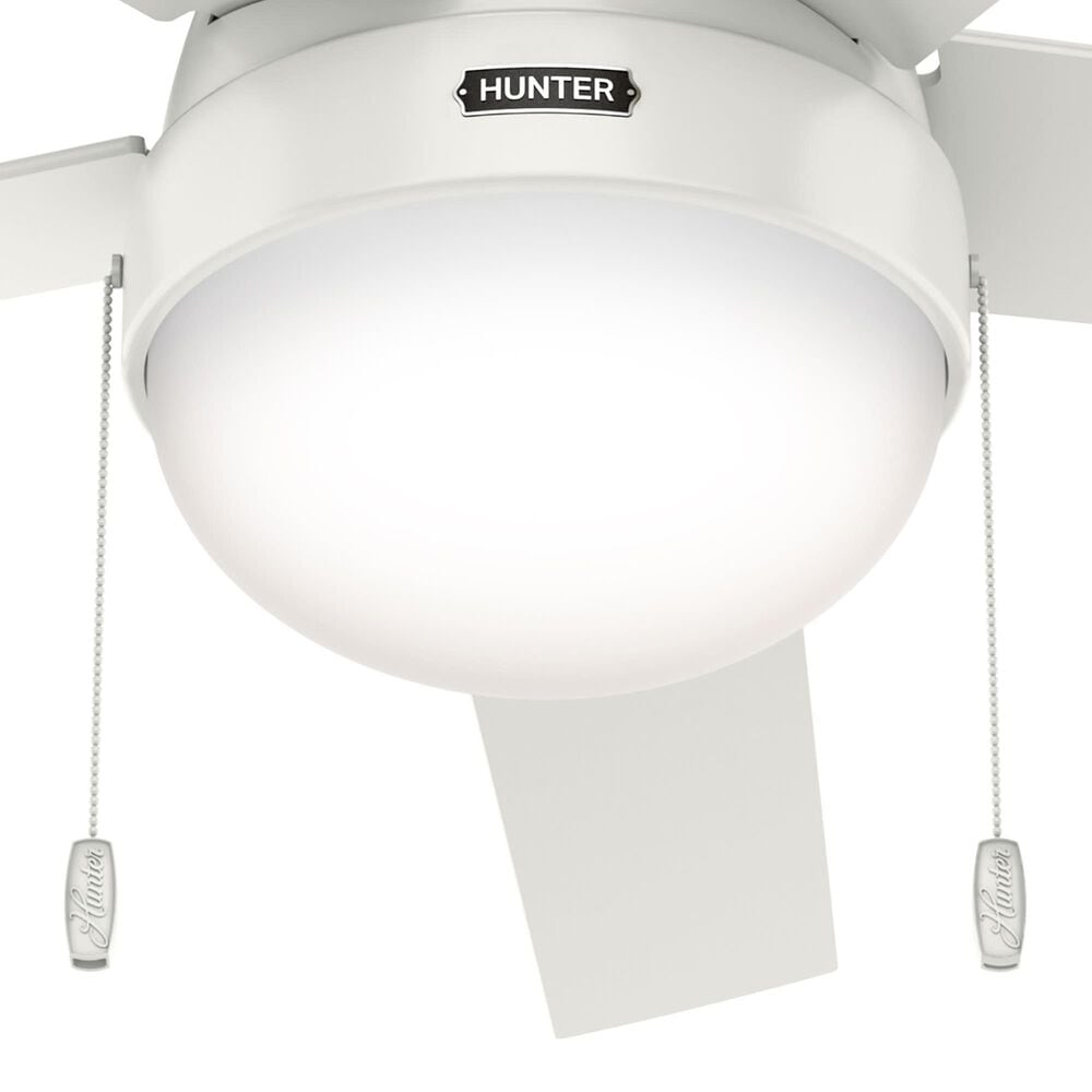 Hunter Anslee 52&quot; Ceiling Fan with LED Lights in Fresh White, , large