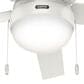 Hunter Anslee 52" Ceiling Fan with LED Lights in Fresh White, , large