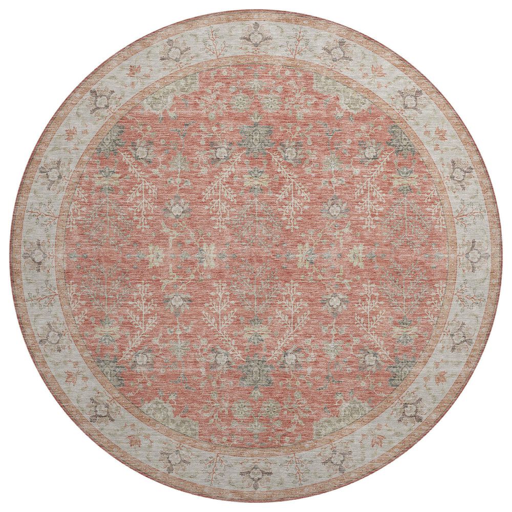 Dalyn Rug Company Hatay 8" Round Coral Area Rug, , large