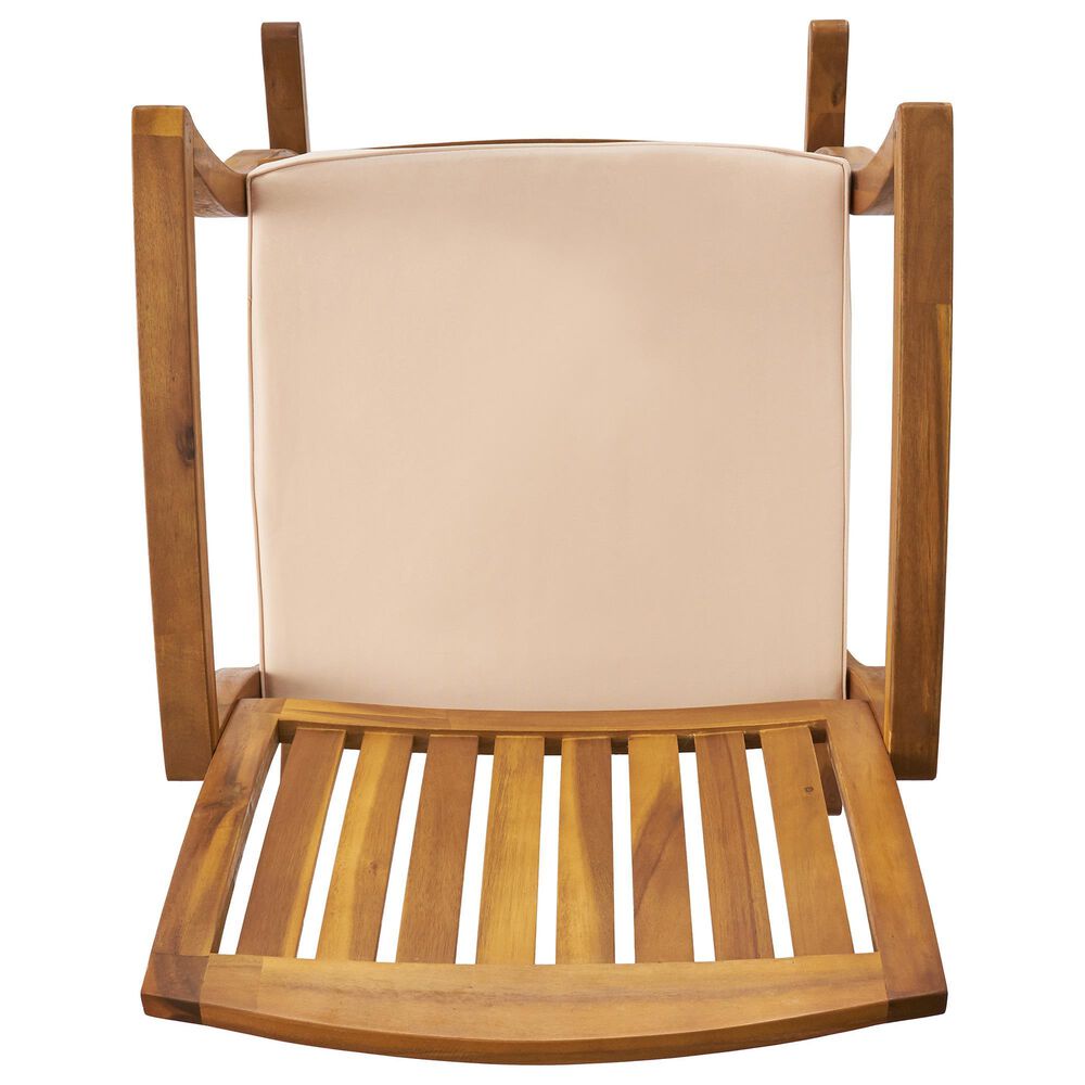 Noble House Selma Patio Rocking Chair in Cream, , large