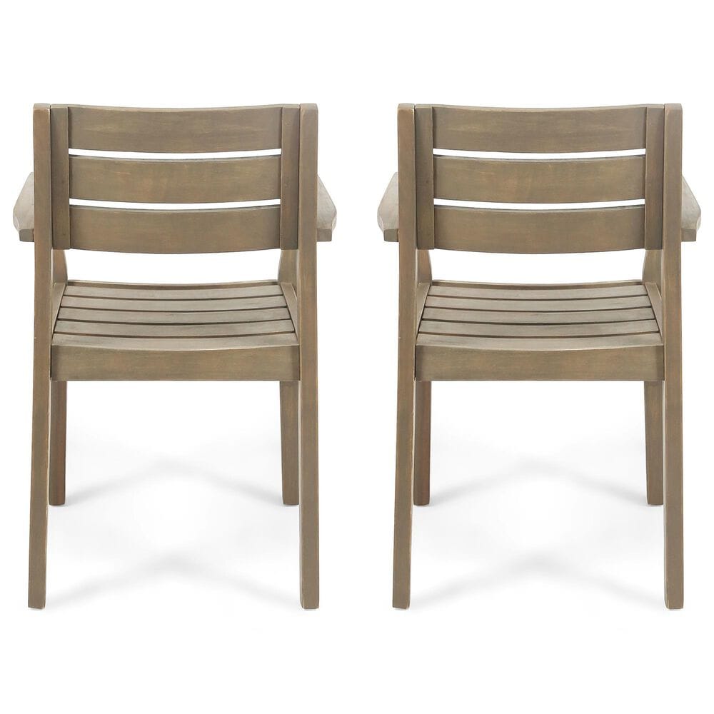 Hearth and Haven Stamford Patio Dining Chair in Gray (Set of 2), , large