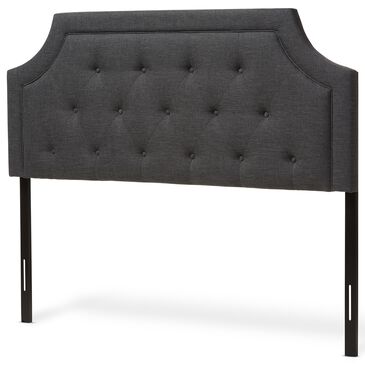 Baxton Studio Mars Full Panel Headboard in Dark Grey, , large