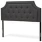 Baxton Studio Mars Full Panel Headboard in Dark Grey, , large