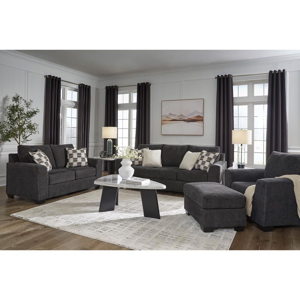 Ashley Loreo Stationary Queen Sofa Sleeper in Ebony, , large