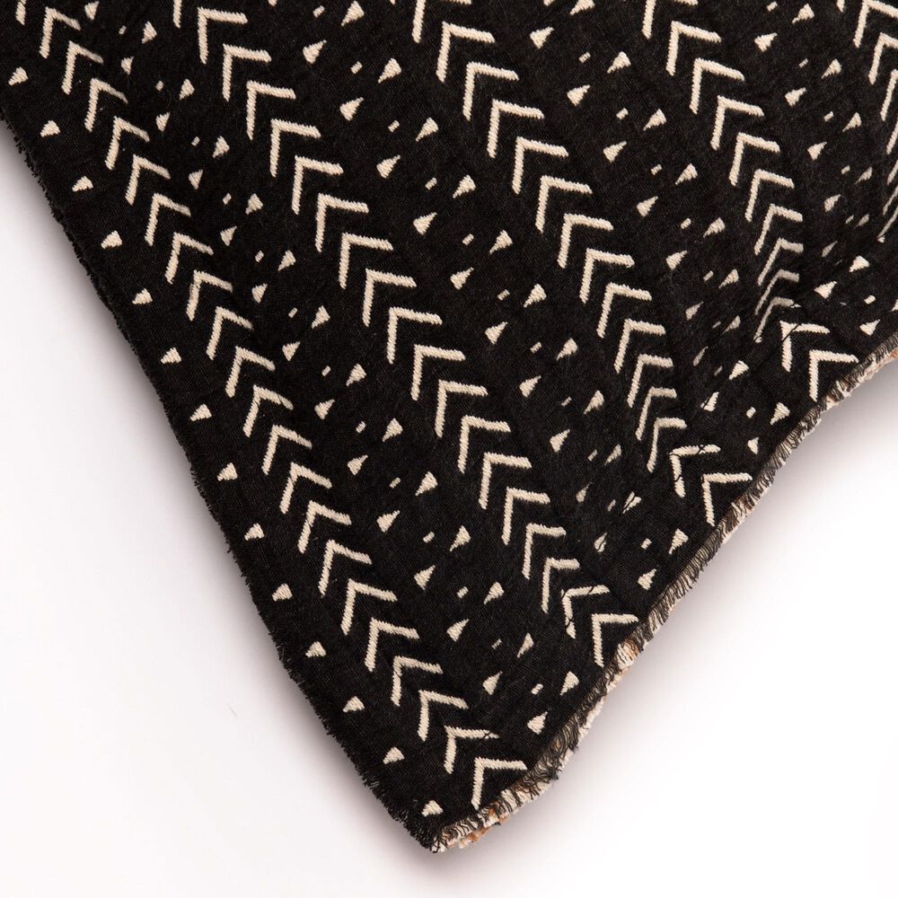 Amity Home Getz 42&quot; x 14&quot; Long Bolster Pillow in Black and Weathered Bronze, , large