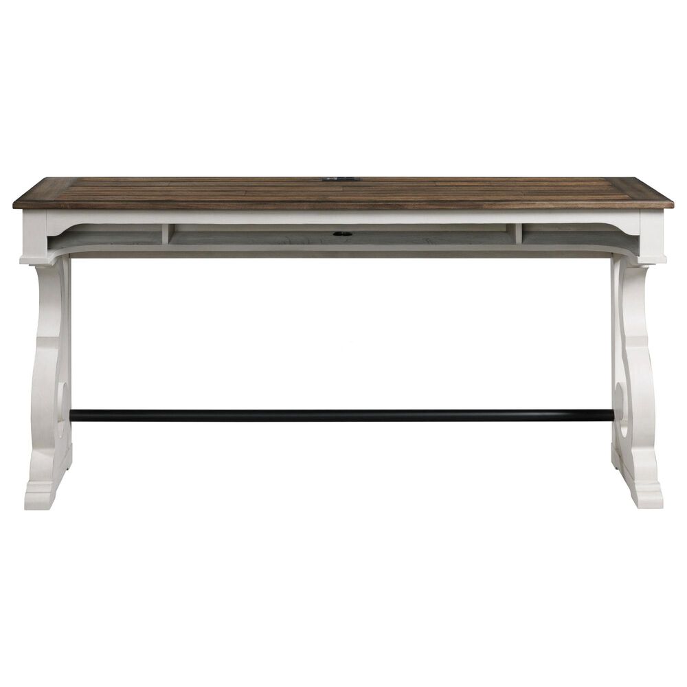 Hawthorne Furniture Drake Sofa Console Table in Rustic White and French Oak, , large
