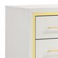 Pacific Landing Lucia 2-Drawer Nightstand in Bright White and Gold, , large