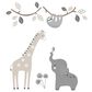 Lambs and Ivy Baby Jungle Animals 4-Piece Crib Bedding Set in Gray, White and Taupe, , large
