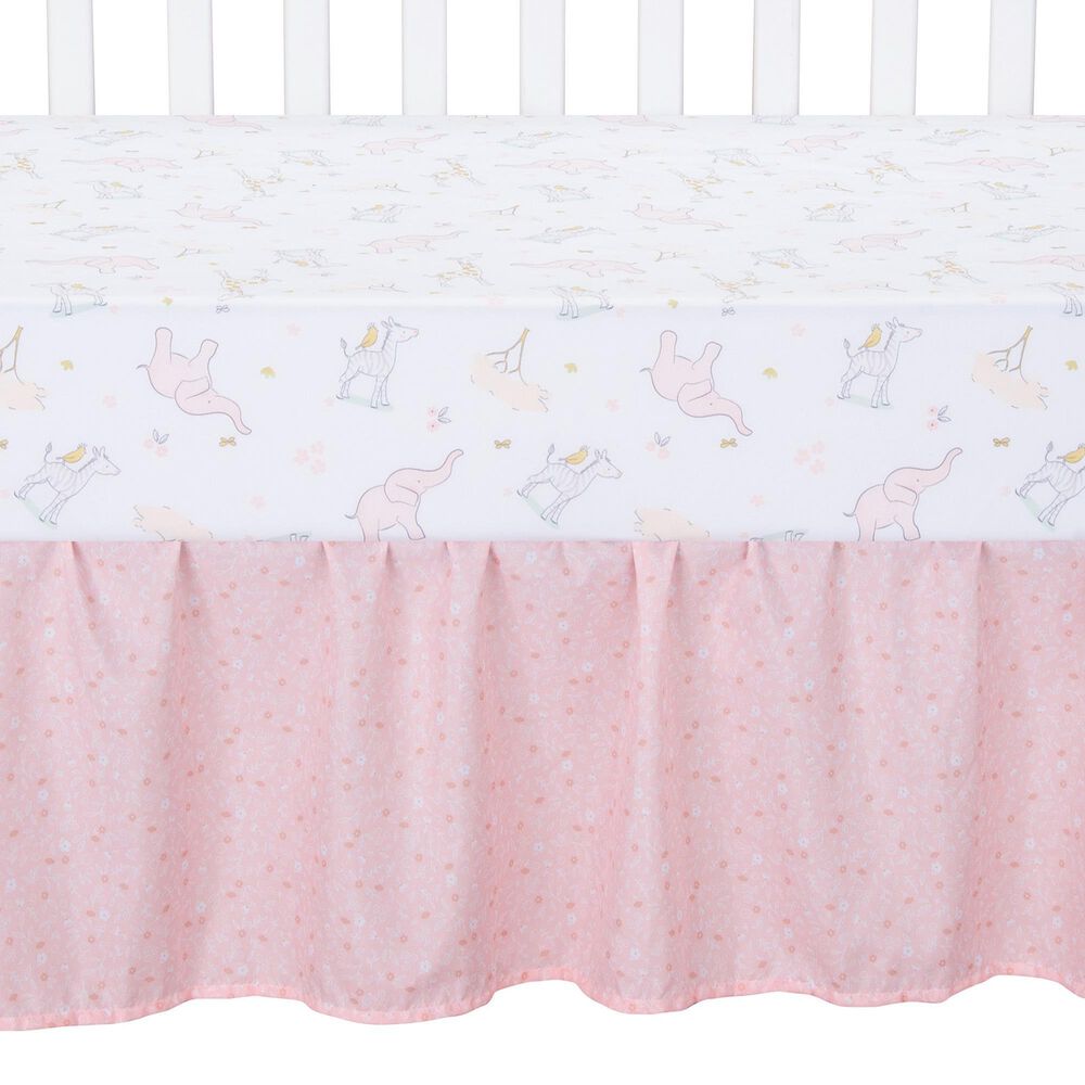 Trend Labs Sweet Safari 4-Piece Crib Bedding Set in Muted Peach, , large