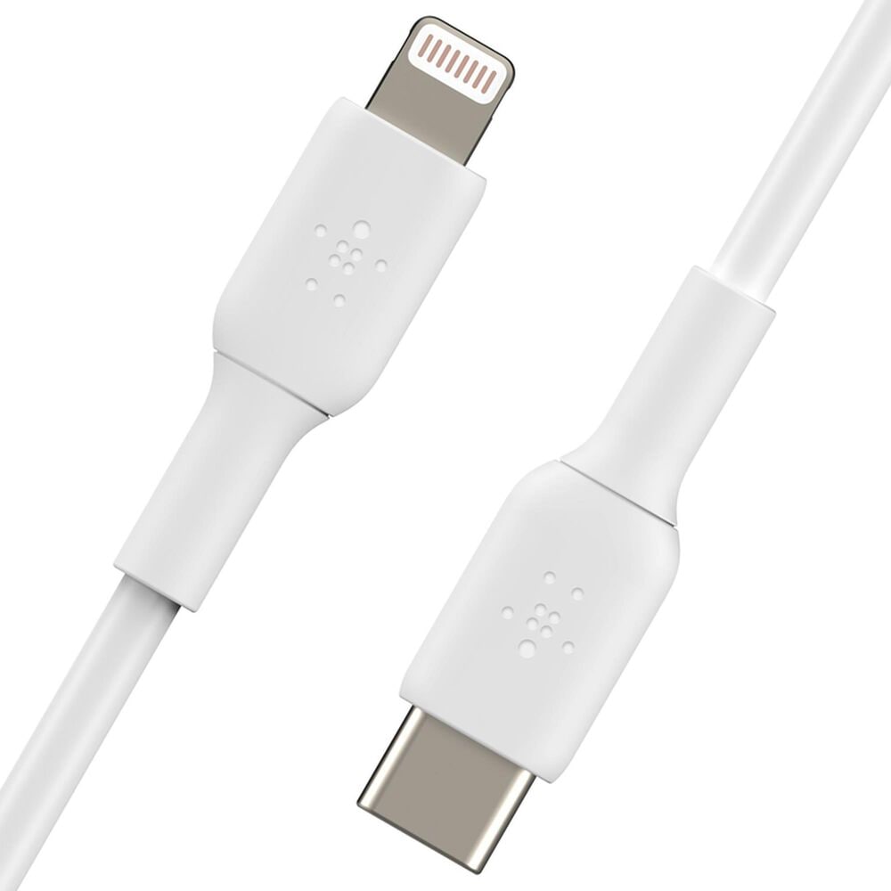 Belkin BoostCharge 3 Ft USB-C to Lightning Cable in White, , large