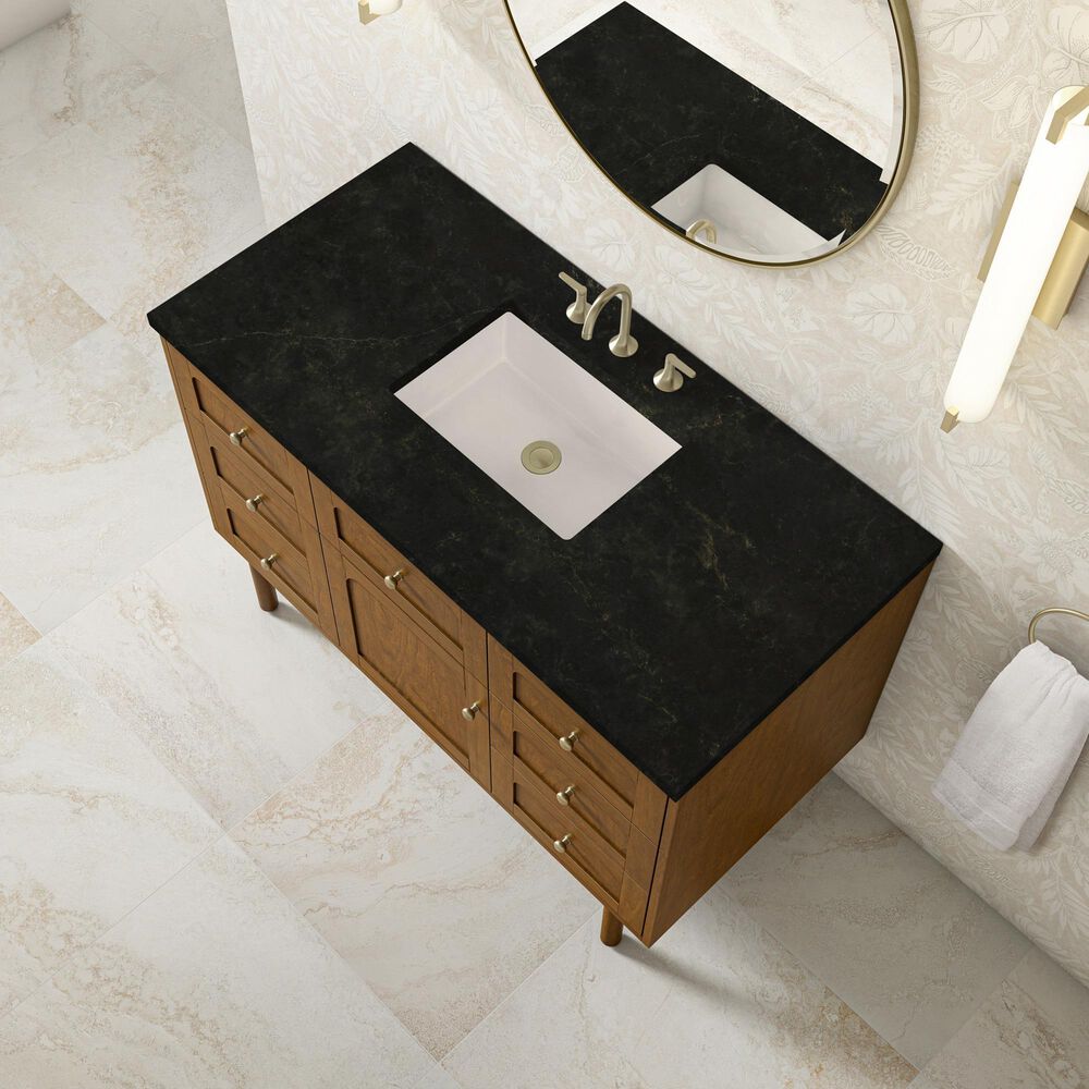 James Martin Laurent 48" Single Bathroom Vanity in Honey Oak with 3 cm Phantome Eclos Top and Rectangular Sink, , large