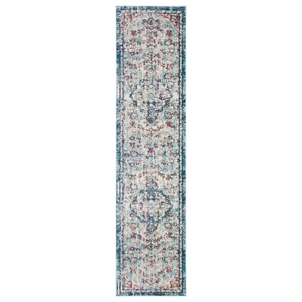Safavieh Madison MAD447K 2"2" x 6" Navy and Light Blue Scatter Rug, , large