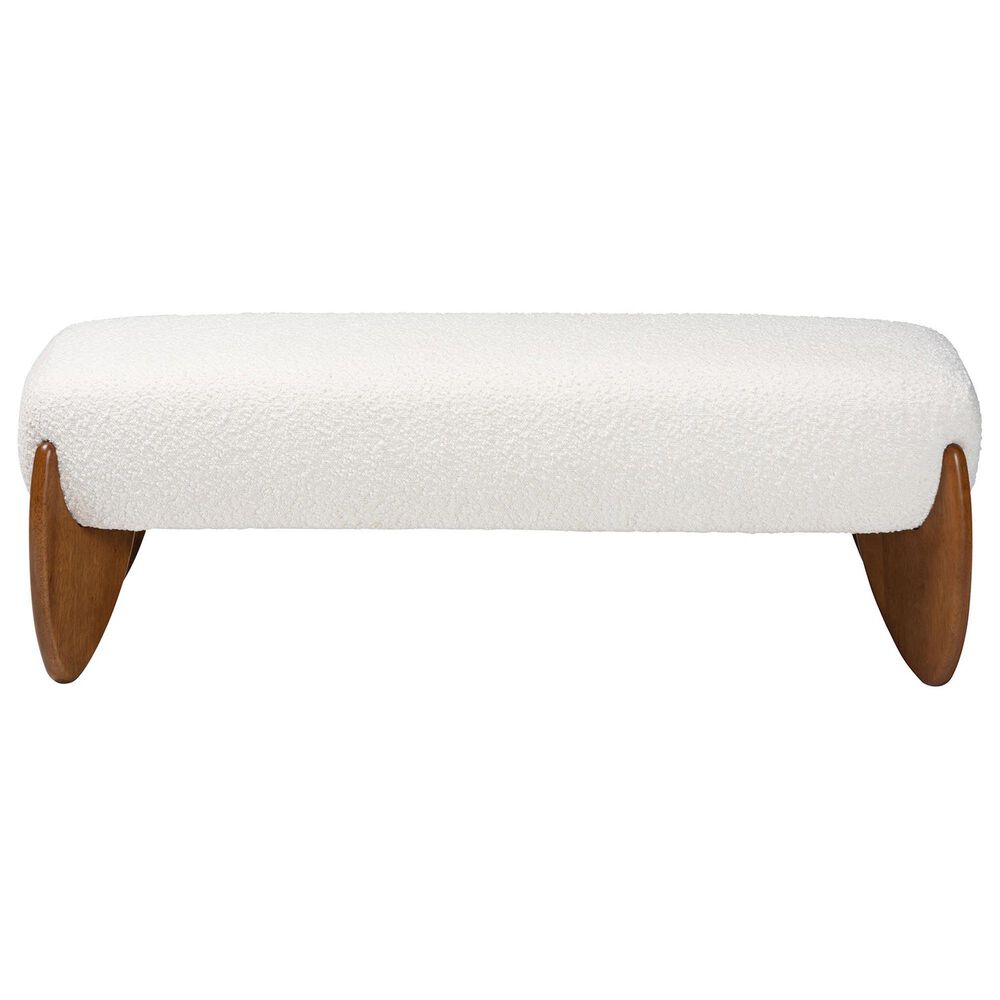 Baxton Studio Vinicio Accent Bench in Cream, , large