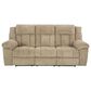 Ashley Tip-Off Power Reclining Sofa with Adjustable Headrest in Wheat, , large