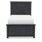 Legacy Classic Flatiron Twin Panel Bed with Trundle in Midnight, , large