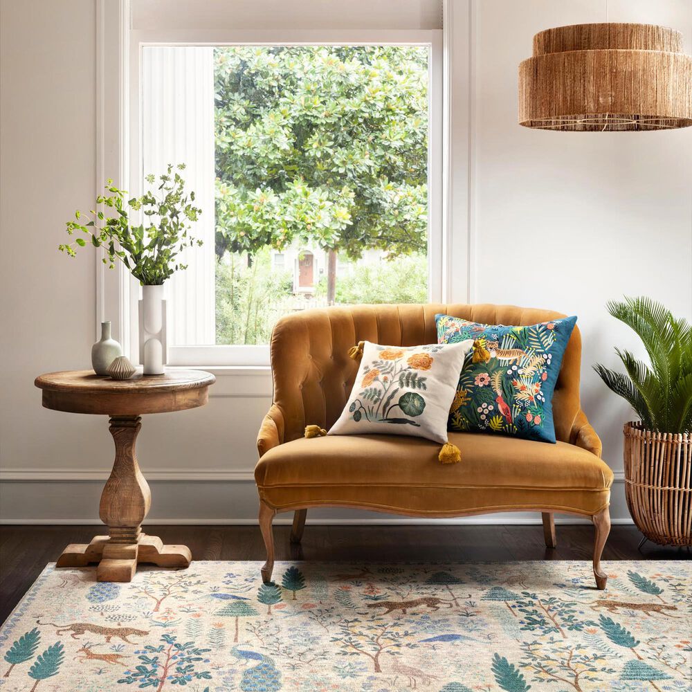 Rifle Paper Co. Menagerie MEN-02 7&#39;6&quot; x 9&#39;6&quot; Cream Area Rug, , large