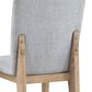 HOMLUX Armless Chair with Gray Cushion in Oak (Set of 2), , large