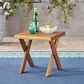 Hearth and Haven Square Patio End Table in Teak, , large