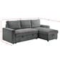 Titanic Furniture Jayla 2-Piece Sleeper Sectional Right Facing Chaise in Gray, , large