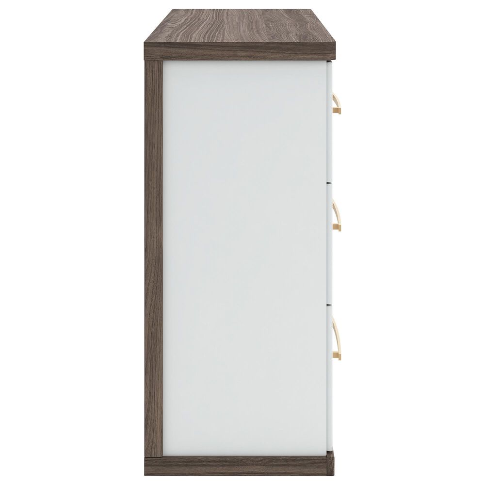 Ashley Kendanport 6-Drawer Dresser in Dark Brown and Matte White, , large