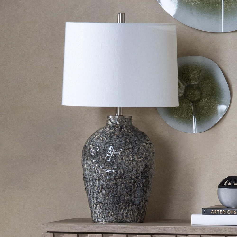 Crestview Collection 27.5&quot; Ceramic Table Lamp in Blue and Grey, , large
