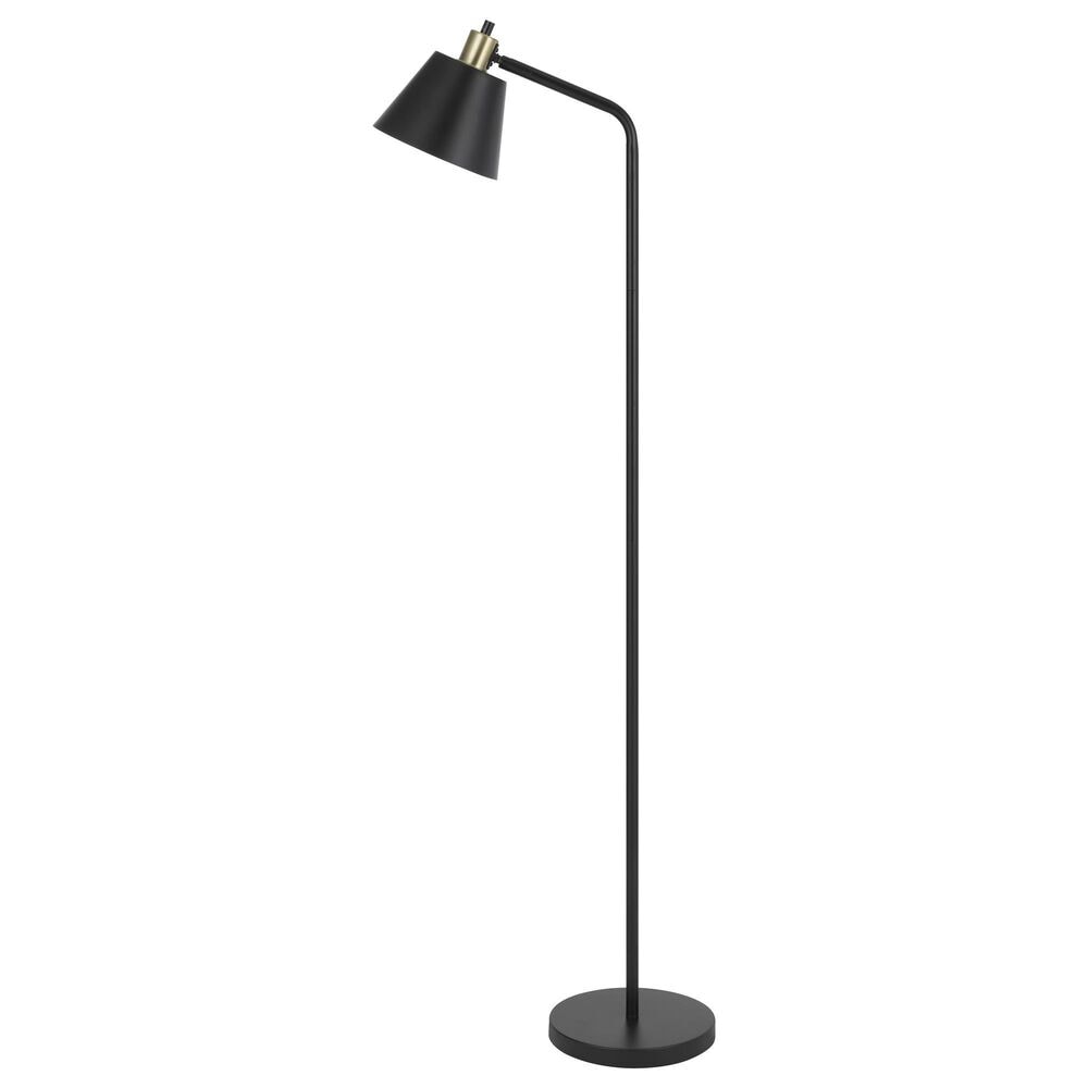 Cal Lighting BrassLine Floor Lamp in Matte Black, , large