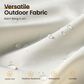 HOMLUX 15" Double-Sided Outdoor Market Umbrella with Sandbag Base and White LED Beads in White, , large