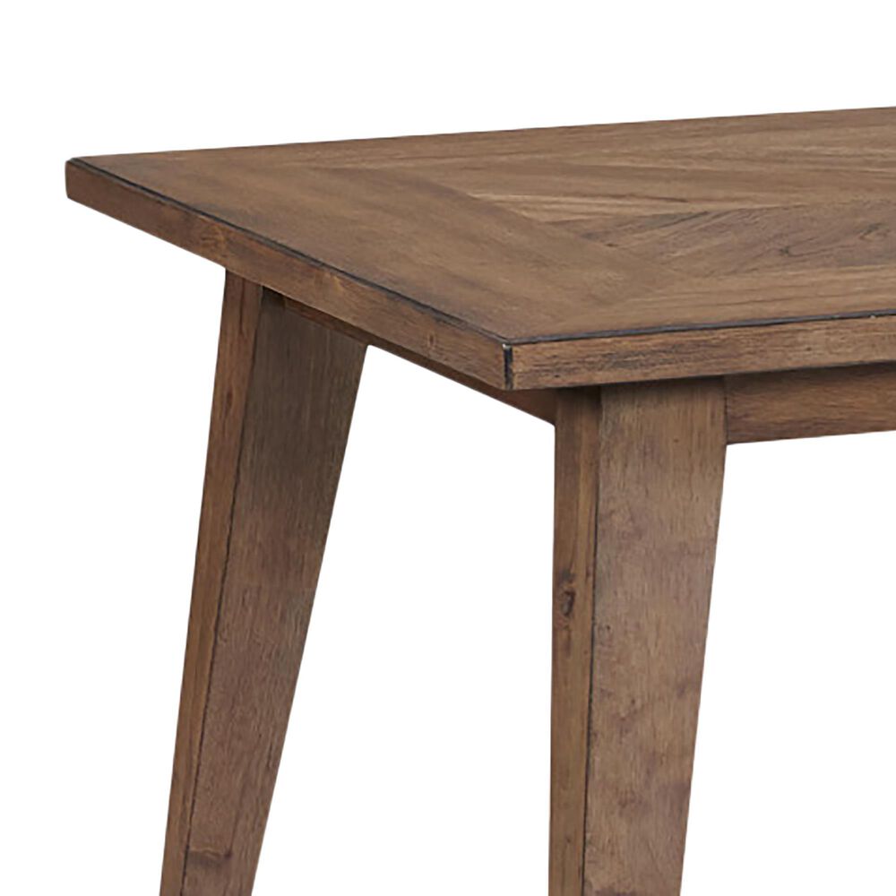 Hawthorne Furniture Oslo 6-Piece Rectangular Dining Set with 24&quot; Leaf in Weathered Chestnut, , large
